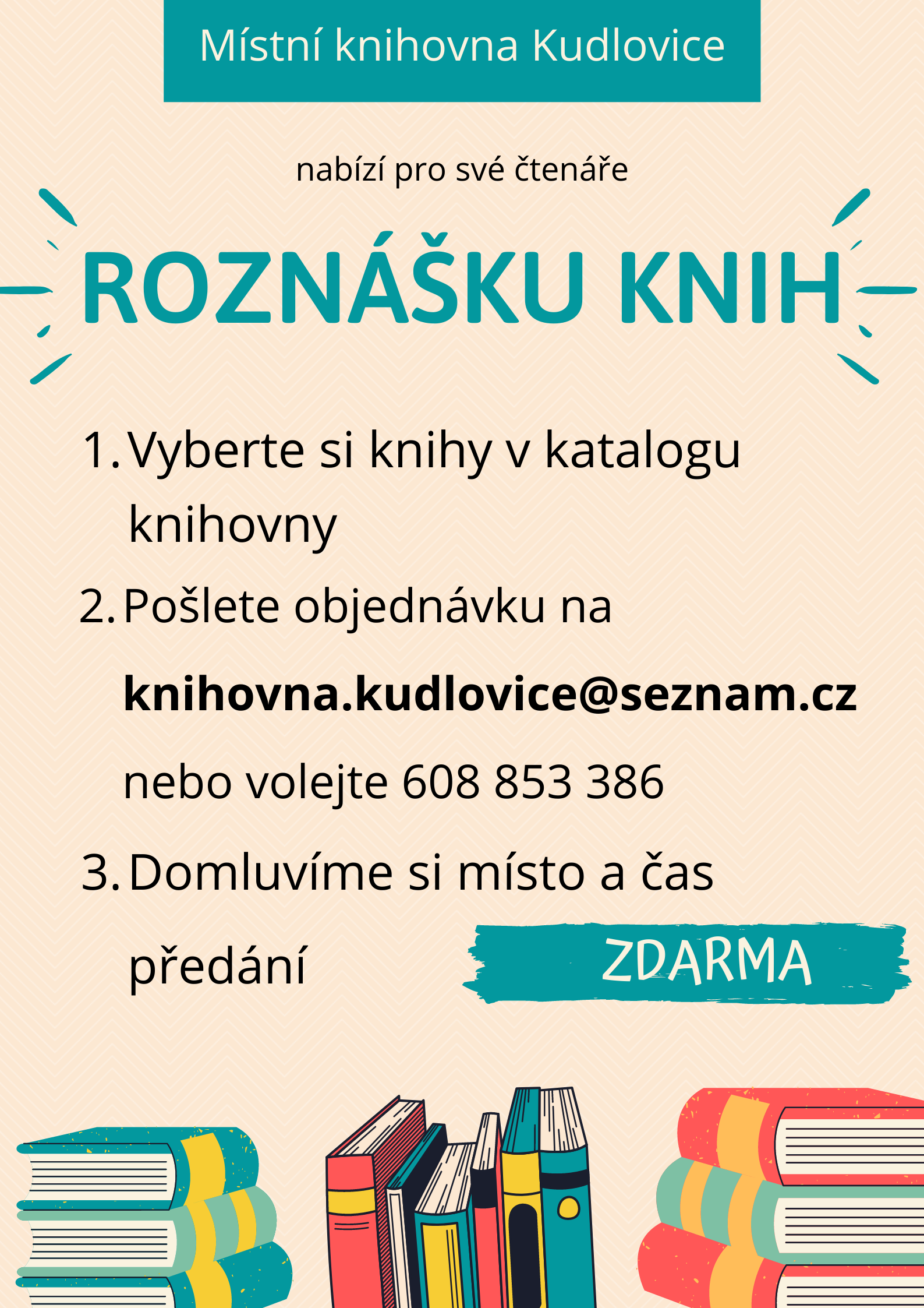 Místní knihovna - ROZNÁŠKA KNIH