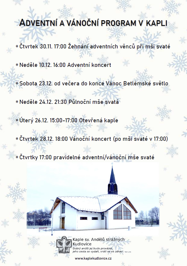 Adventní a vánoční program v kapli