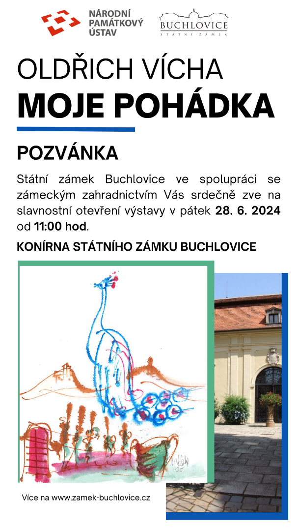 Oldřich Vícha - pozvánka na výstavu z jeho tvorby