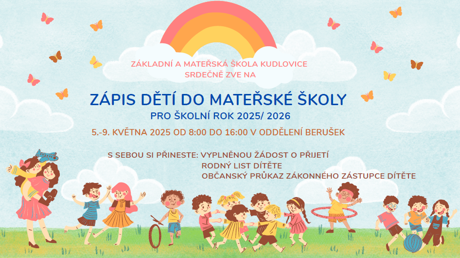 Zápis dětí do mateřské školy
