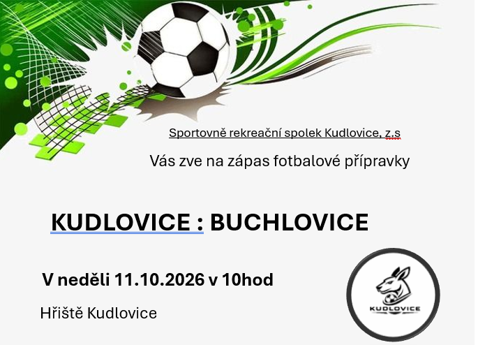 Fotbalový zápas přípravky Kudlovice/Buchlovice a Velehrad/Kudlovice 1